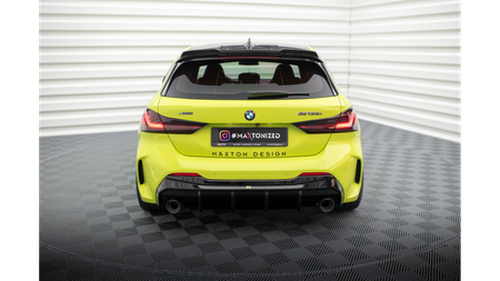 Dokładka BMW 1 F40 M-Pack Zderzak Tył v.3 Wersja Z Pojedyńczym Wydechem Gloss Black