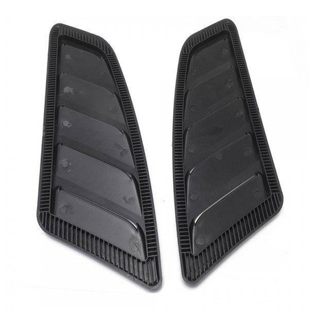 Universal Car Hood Louvers Black