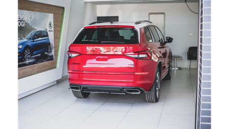 Splitter Skoda Kodiaq I RS Tył Środkowy Gloss Black