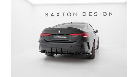 Splitter BMW M440i G22 G23 Facelift Rear Side Street Pro Black-Red + Gloss Flaps