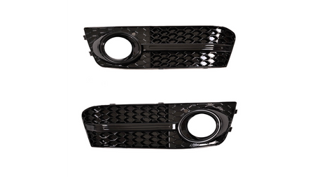 Fog Light Covers Audi A4 B8 Gloss Black