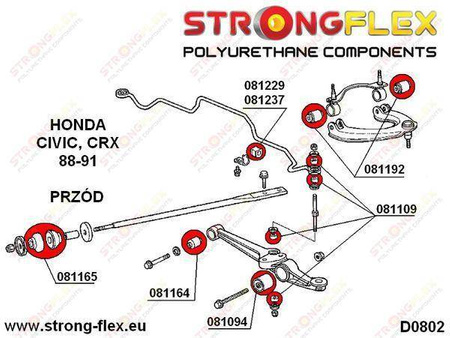 Front suspension bush kit SPORT