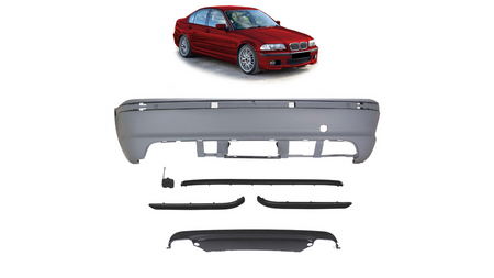 Bumper BMW 3 E46 Rear with Diffuser