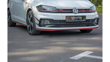 Splitter Volkswagen Polo VI GTI Front v.2 Red