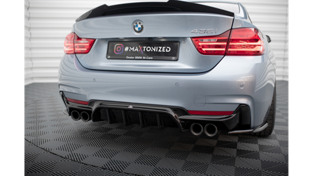 Diffuser BMW 4 F32 F36 F33 M-Pack Rear Valance Double Exhaust Version both side Gloss Black