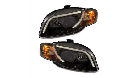 Lights Audi A4 B7 Front DRL Black