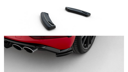 Splitter Volkswagen Golf R R-Line Mk7 Tył Boczne Facelift Red