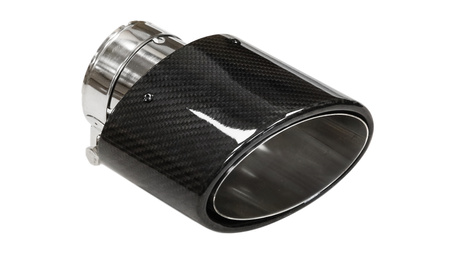 Końcówka tłumika 90x150mm wejście 76mm Carbon Gloss
