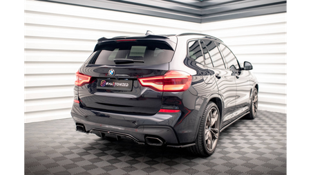 Splitter BMW X3 G01 M-Pack Tył Środkowy z Dyfuzorem Gloss Black