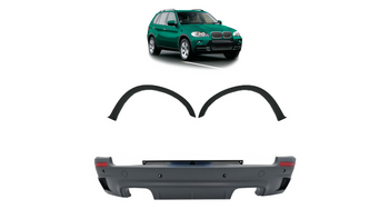Bumper BMW X5 E70 with wheel arches Rear