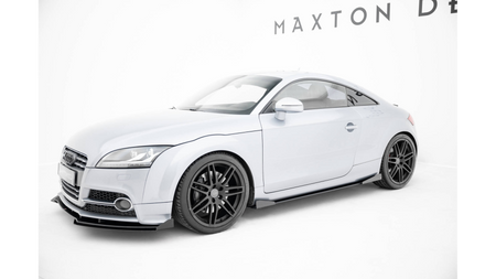 Side Skirts Audi TT 8J S S-Line Facelift Street Pro Black-Red + Gloss Flaps