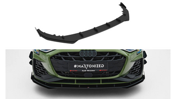 Splitter Audi S3 A3 S-line 8Y Facelift Przód Street Pro Black + Gloss Flaps