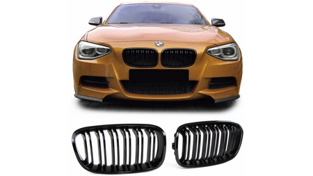 Grill BMW 1 F20 F21 Dual Line Gloss Black