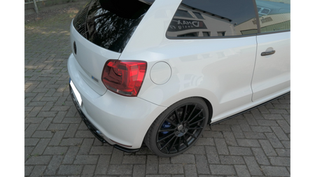 Splitter Volkswagen Polo V R WRC Rear Side Gloss Black