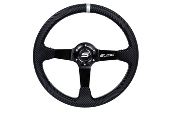 Steering wheel SLIDE 350mm offset:90mm Carbon Silver Strip