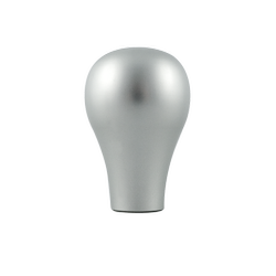 Short silver aluminum knob