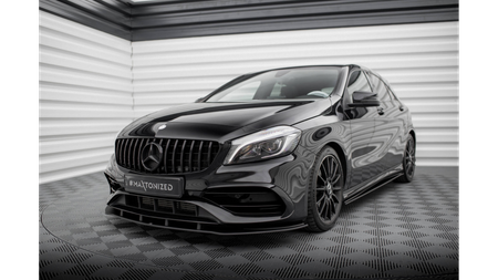 Splitter Przedni Street Pro Mercedes-Benz A AMG-Line W176 Facelift Black