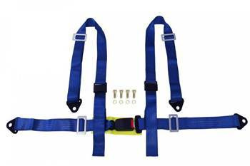 Racing seat belts 4p 2" Blue - E4