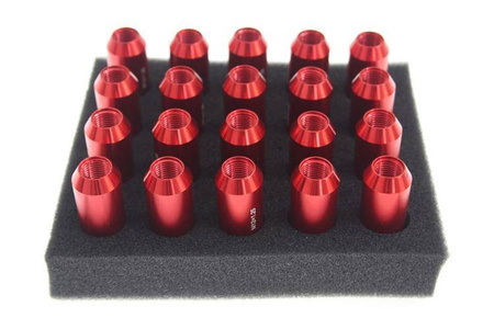 Wheel lug nuts JBR 60mm M12 x1,25 Red