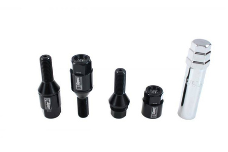 Racing bolts D1Spec Heptagon 2in1 M12x1,5 28mm Cone Black