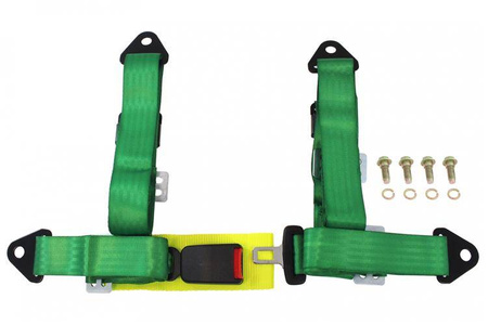 Racing seat belts 4p 2" Green - E4