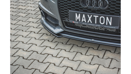 Splitter Audi A6 C7 Facelift S-Line przód Gloss Black