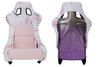 Racing seat SLIDE KS2 Premium Light Pink & Grafic Welur Gradient Glitter