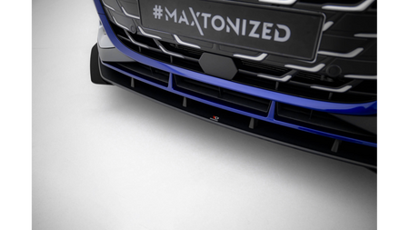 Splitter Audi A3 S-Line S3 8Y Facelift Front Street Pro Black-Red + Gloss Flaps