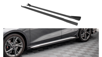Diffuser Audi A3 8Y S-Line Side Skirts Street Pro Black + Gloss Flaps