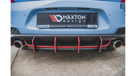 Dyfuzor Hyundai I30 III N Tył Racing Durability v.2 Black-Red
