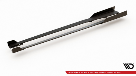 Dokładka Audi RS3 8V Sportback Progi Racing Black-Red + Gloss Flaps