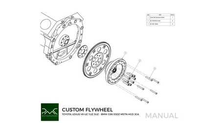 Koło zamachowe do konwersji Toyota UZ - BMW M57N HGD JGA - 215mm / 8.46"