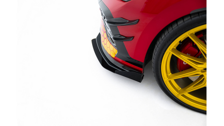 Splitter Volkswagen Golf GTI Clubsport Mk8 Facelift Front Street Pro Black-Red + Gloss Flaps