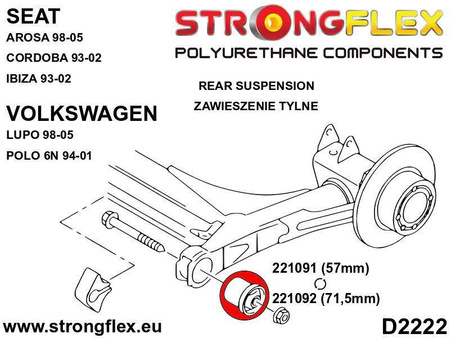 Tuleja belki tylnej 57mm SPORT
