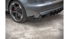 Splitter Audi RS3 8V Sportback Tył Boczne Racing Durability Black + Gloss Flaps