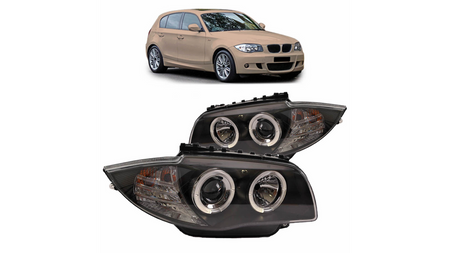 Lampy BMW 1 E81 E82 E87 E88 Przód Black