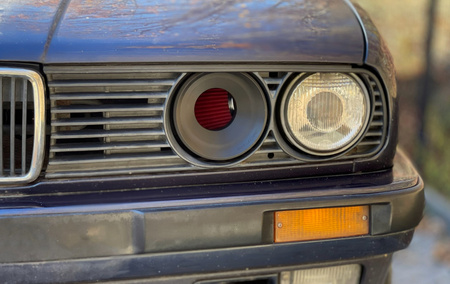 Air Scoop Head Light BMW 3 E30 low beams 76mm