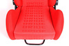 Fotel sportowy K700 Welur Bride Czerwony