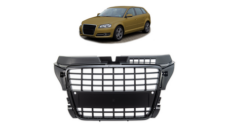 Grill Audi A3 8P Facelift Gloss Black