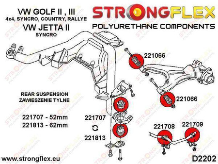 Rear anti roll bar inner bush