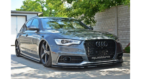 Splitter Audi A6 C7 S-Line Front v.1 Gloss Black