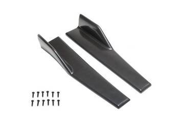 Universal Black Side Skirt Rocker Splitters Winglet Wings Canard Diffuser Type 2