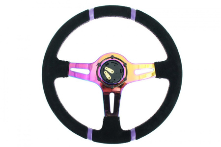 Steering wheel SLIDE 350mm offset:45mm Suede NeoChrome