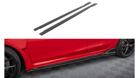 Diffuser Honda Civic XI Type-R Side Skirts Street Pro Black-Red