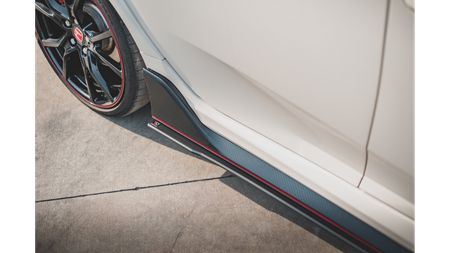 Diffuser Honda Civic X Type-R Side Skirts Racing v.2 Black
