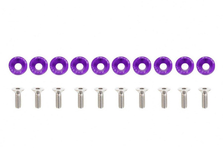 Decorative screws washers M6x1.0 15mm JDM Purple