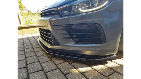 Splitter Volkswagen Scirocco III Facelift R przód v.1 Gloss Black