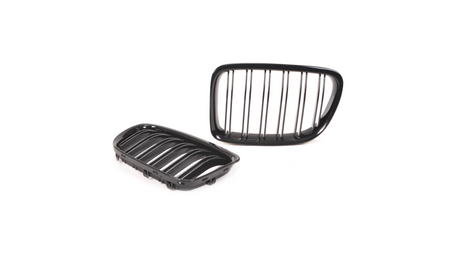 Grill BMW X1 E84 podwójne żeberka Gloss Black