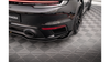 Central Rear Splitter (with vertical bars) Porsche 911 Turbo S 992 Gloss Black