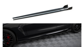 Diffuser BMW 8 F93 G16 M-Pack Side Skirts v.1 Gloss Black + Flaps